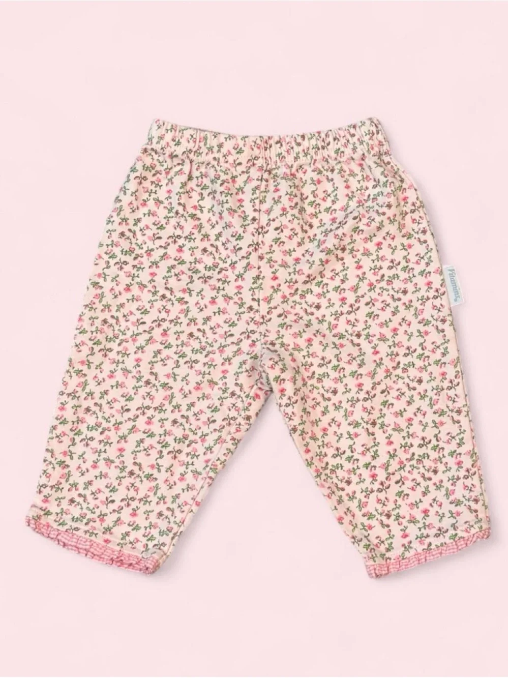 Vintage Vitamin Baby Pink Floral Two-Piece outfit set